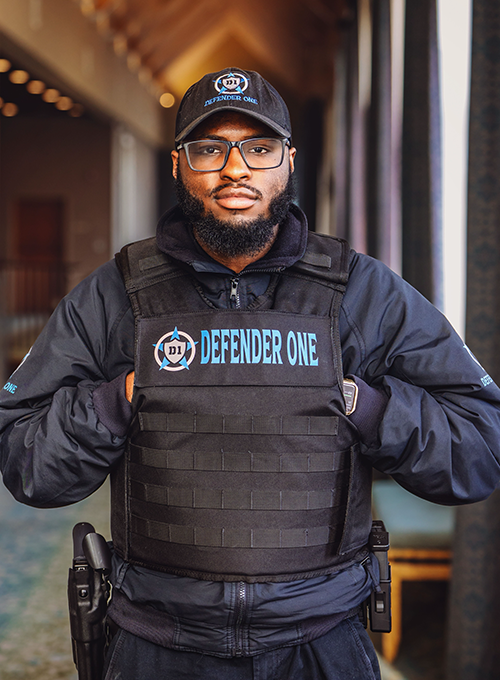 A Defender One Security Guard in Uniform